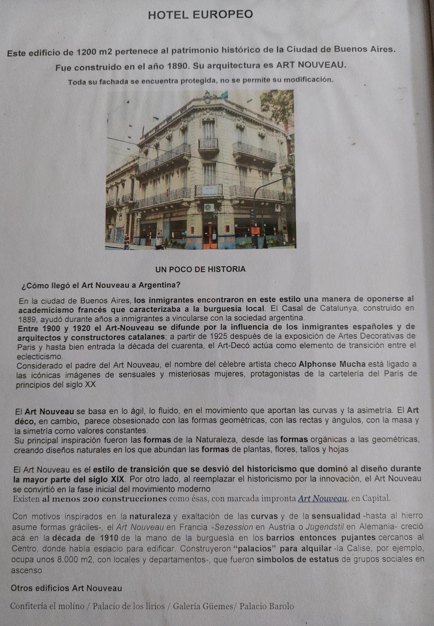 Hotel Europeo بوينس آيرس المظهر الخارجي الصورة